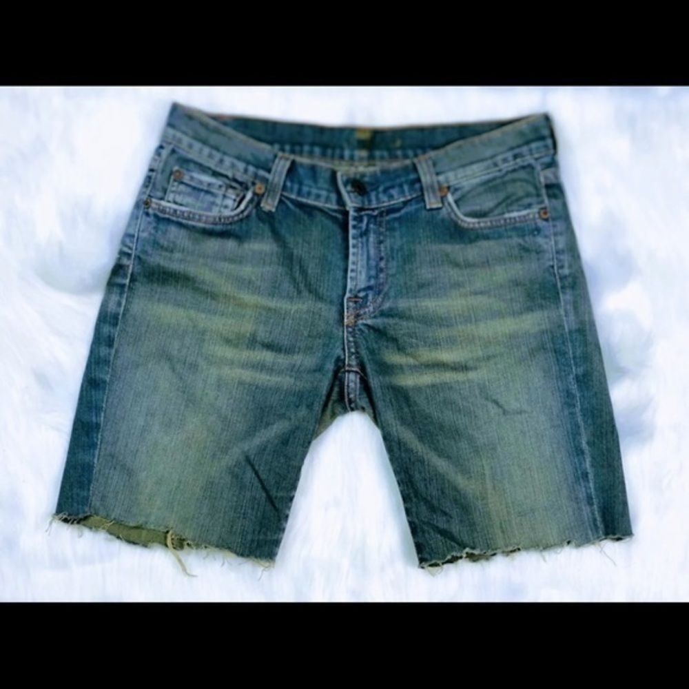 7 for all mankind cut off jean shorts size 27